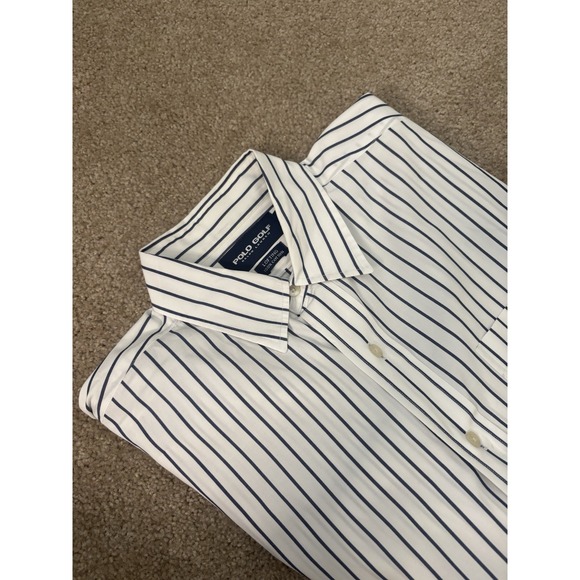 Ralph Lauren Golf Other - Polo Golf Ralph Lauren Button Down Shirt Men Medium White Blue Striped Cotton